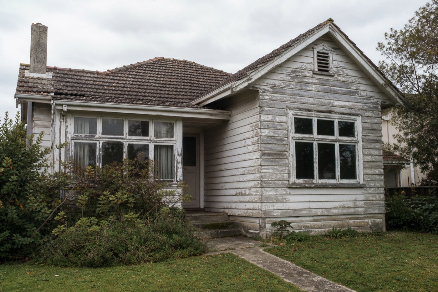 Villa exterior · Kaikōura before renovation